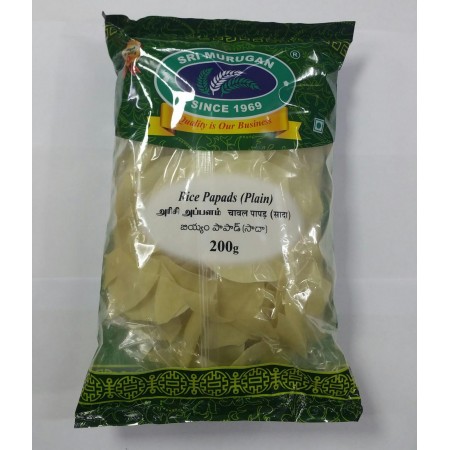 SM RICE PAPADS - PLAIN 200GM